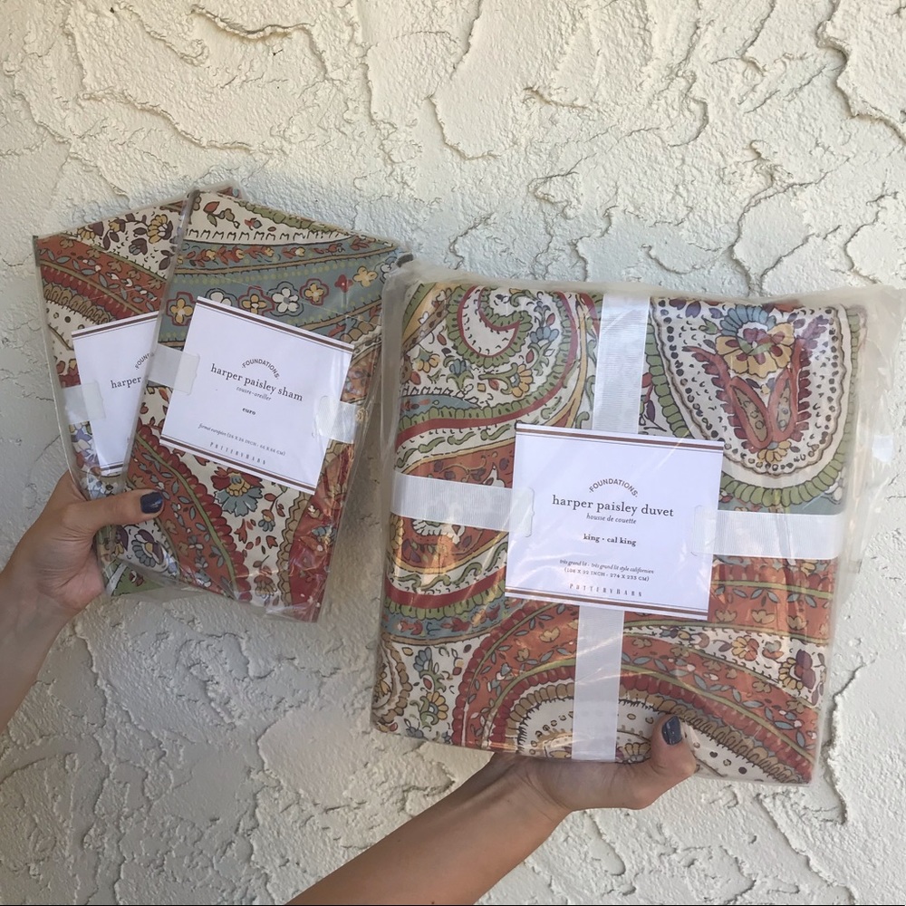 Pottery Barn Shams and Duvet Cover